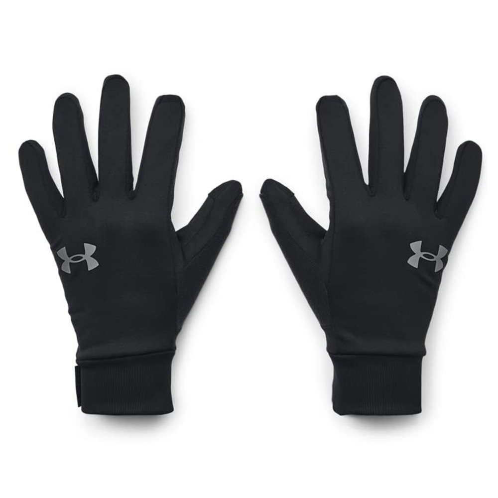 Under Armour Storm Liner Gloves Black Gray Water Repellent Athletic Winter Large